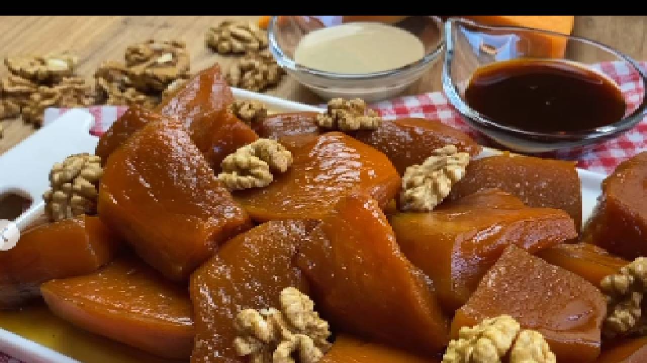 Hem Pratik Hem Lezzetli Fırında Pekmezli Bal Kabağı Tatlısı Tarifi